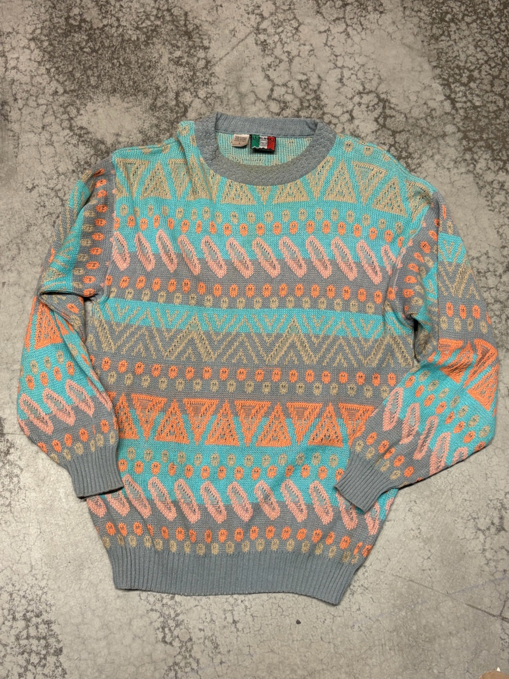 Vintage Colore Made in Italy Knit Sweater Designer 90s Size L